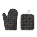 Rainbow LGBT Peace Sign Pattern Print Oven Mitt And Pot Holder Set