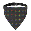 Rainbow LGBT Peace Sign Pattern Print Over The Collar Dog Bandana