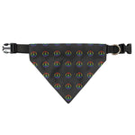 Rainbow LGBT Peace Sign Pattern Print Over The Collar Dog Bandana
