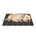 Rainbow LGBT Peace Sign Pattern Print Pet Cooling Mat Cover