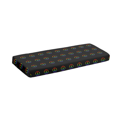 Rainbow LGBT Peace Sign Pattern Print Piano Keyboard Cover