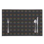 Rainbow LGBT Peace Sign Pattern Print Placemat