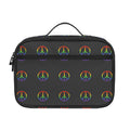 Rainbow LGBT Peace Sign Pattern Print Portable Lunch Bag