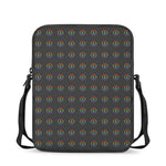Rainbow LGBT Peace Sign Pattern Print Rectangular Crossbody Bag