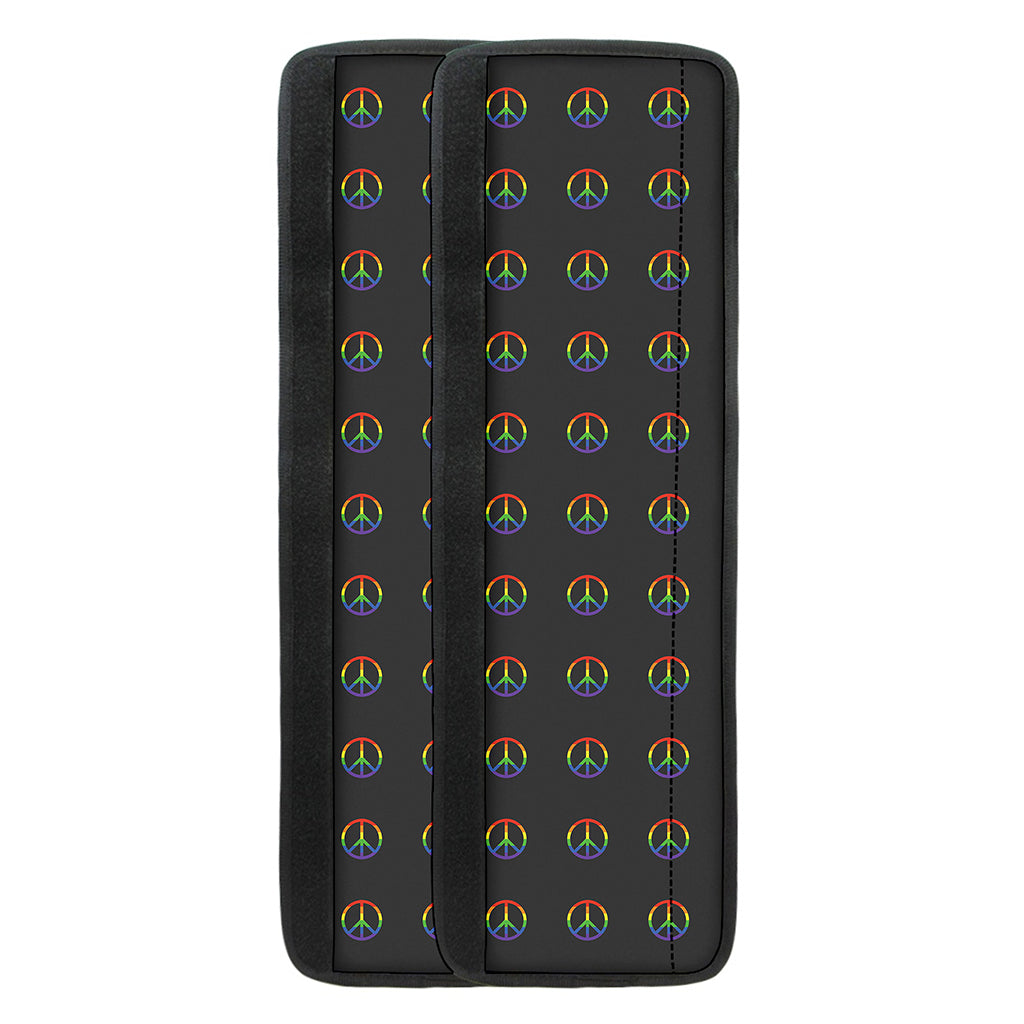 Rainbow LGBT Peace Sign Pattern Print Refrigerator Handle Covers