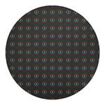 Rainbow LGBT Peace Sign Pattern Print Round Blanket