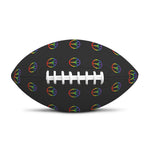 Rainbow LGBT Peace Sign Pattern Print Rugby Ball