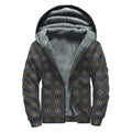 Rainbow LGBT Peace Sign Pattern Print Sherpa Lined Zip Up Hoodie