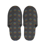 Rainbow LGBT Peace Sign Pattern Print Slippers