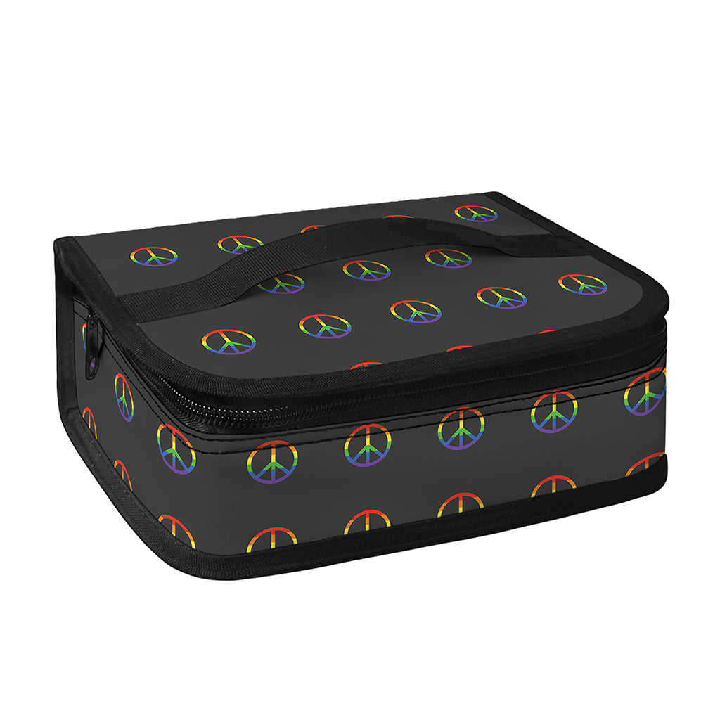 Rainbow LGBT Peace Sign Pattern Print Small Lunch Bag
