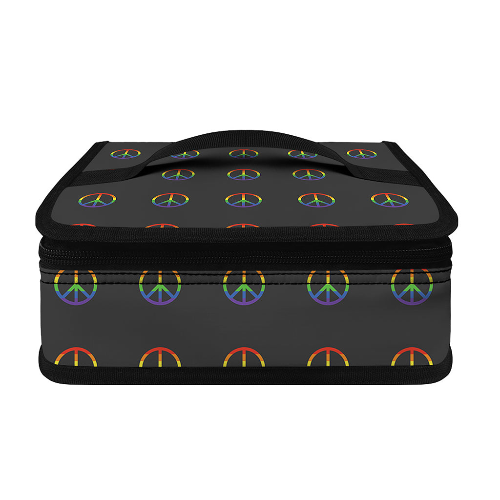 Rainbow LGBT Peace Sign Pattern Print Small Lunch Bag