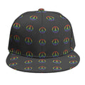Rainbow LGBT Peace Sign Pattern Print Snapback Cap