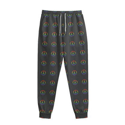 Rainbow LGBT Peace Sign Pattern Print Sweatpants
