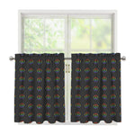 Rainbow LGBT Peace Sign Pattern Print Tier Curtains