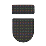 Rainbow LGBT Peace Sign Pattern Print Toilet Lid And Tank Cover Set