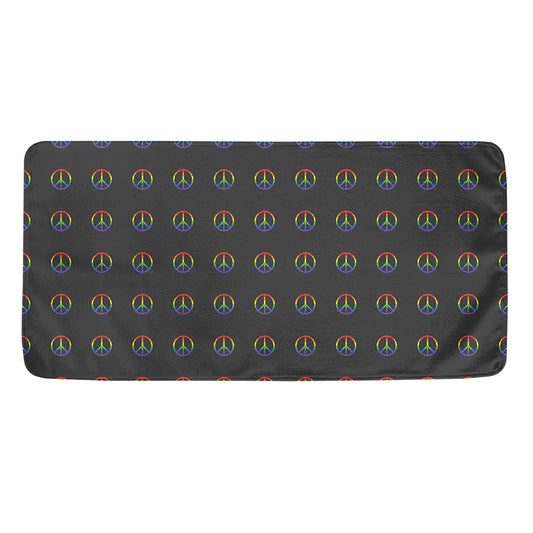 Rainbow LGBT Peace Sign Pattern Print Towel