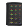 Rainbow LGBT Peace Sign Pattern Print Trifold Wallet