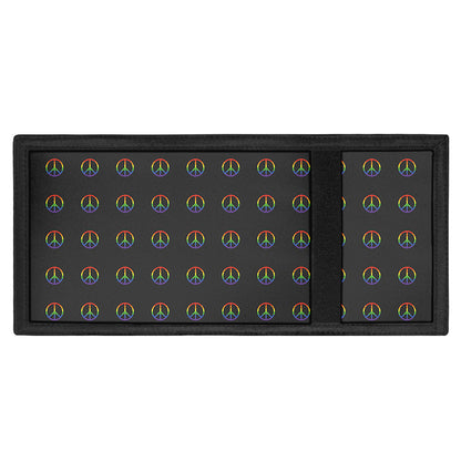 Rainbow LGBT Peace Sign Pattern Print Trifold Wallet