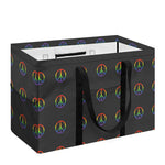Rainbow LGBT Peace Sign Pattern Print Utility Tote Bag