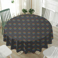 Rainbow LGBT Peace Sign Pattern Print Waterproof Round Tablecloth