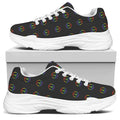Rainbow LGBT Peace Sign Pattern Print White Chunky Shoes