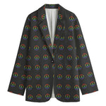 Rainbow LGBT Peace Sign Pattern Print Women's Blazer