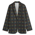 Rainbow LGBT Peace Sign Pattern Print Women's Cotton Blazer