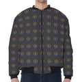 Rainbow LGBT Peace Sign Pattern Print Zip Sleeve Bomber Jacket