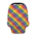 Rainbow LGBT Plaid Pattern Print Baby Seat Cover