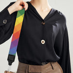 Rainbow LGBT Plaid Pattern Print Bag Strap