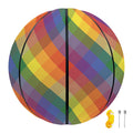 Rainbow LGBT Plaid Pattern Print Basketball