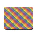 Rainbow LGBT Plaid Pattern Print Bifold Wallet
