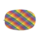 Rainbow LGBT Plaid Pattern Print Car Side Mirror Covers
