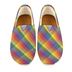 Rainbow LGBT Plaid Pattern Print Casual Shoes