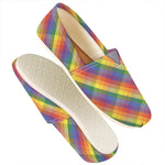 Rainbow LGBT Plaid Pattern Print Casual Shoes