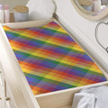 Rainbow LGBT Plaid Pattern Print Changing Pad Cover