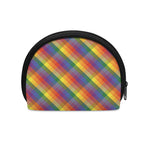 Rainbow LGBT Plaid Pattern Print Coin Purse