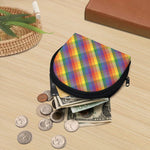 Rainbow LGBT Plaid Pattern Print Coin Purse