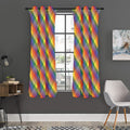 Rainbow LGBT Plaid Pattern Print Grommet Curtain Panels