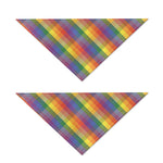Rainbow LGBT Plaid Pattern Print Dog Bandana