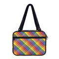 Rainbow LGBT Plaid Pattern Print Double Strap Bible Bag