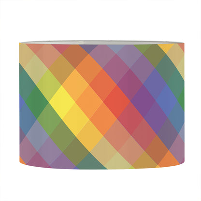 Rainbow LGBT Plaid Pattern Print Drum Lamp Shade