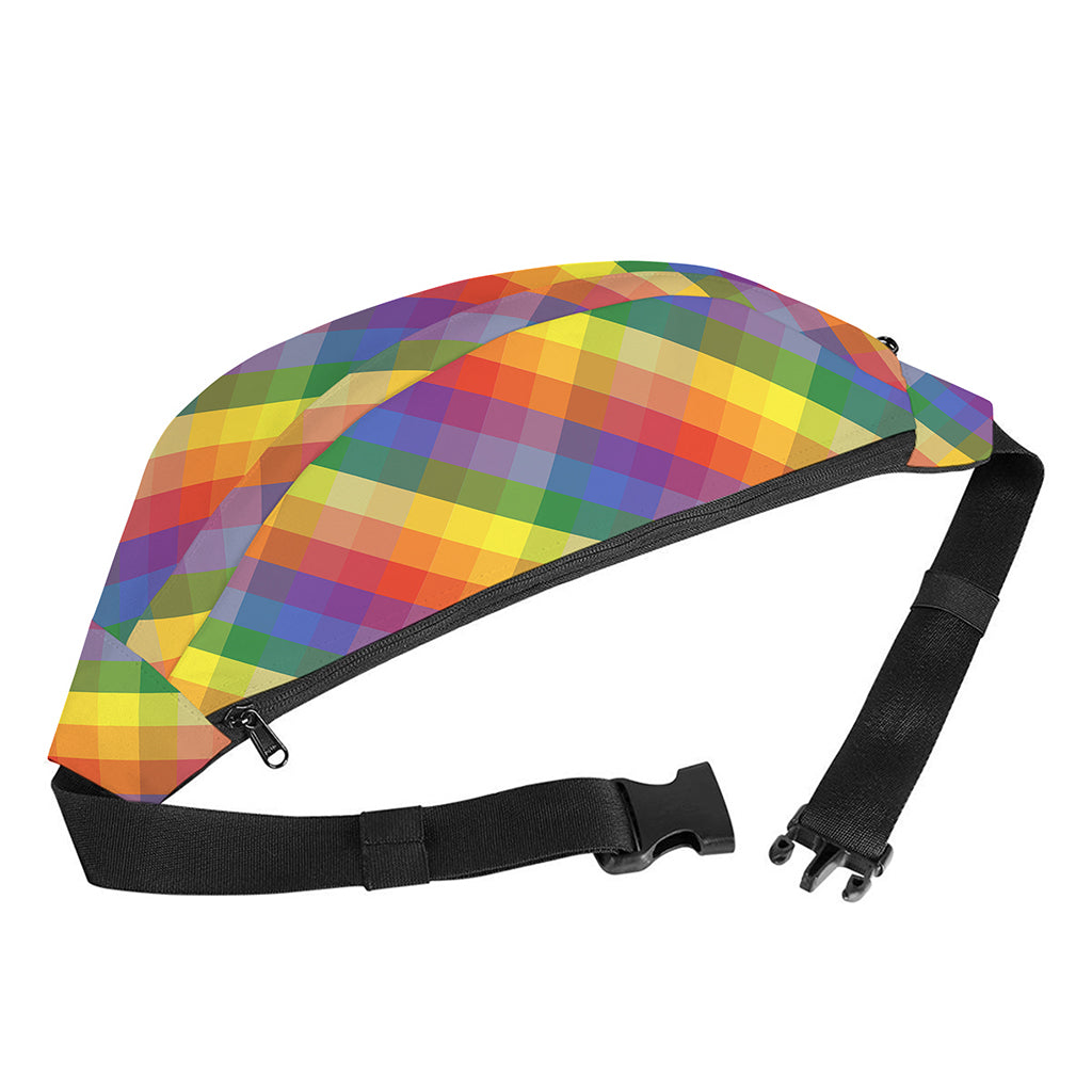 Rainbow LGBT Plaid Pattern Print Fanny Pack