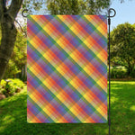 Rainbow LGBT Plaid Pattern Print Garden Flag