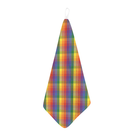 Rainbow LGBT Plaid Pattern Print Hand Towel