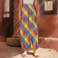 Rainbow LGBT Plaid Pattern Print Harem Pants