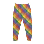 Rainbow LGBT Plaid Pattern Print Jogger Pants