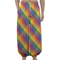 Rainbow LGBT Plaid Pattern Print Lantern Pants