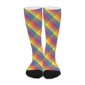 Rainbow LGBT Plaid Pattern Print Long Socks