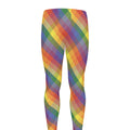 Rainbow LGBT Plaid Pattern Print Men's Leggings